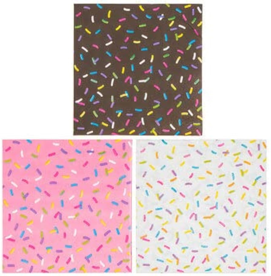 Donut Sprinkles Napkins | 50 Pack | 2 Ply Disposable | Sweet Treats Cupcake Party Supplies | Amazon (US)