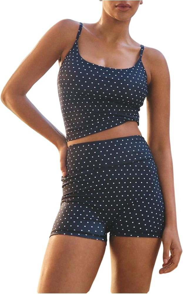 GORGLITTER Women's Polka Dots Workout Sets 2 Piece Gym Yoga Pilates Outfits | Amazon (US)
