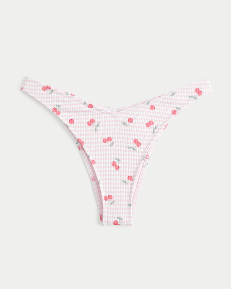 Ribbed High-Leg Cheekiest Bikini Bottom | Hollister (US)