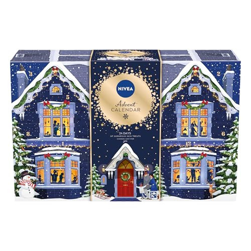 NIVEA Advent Calendar 2024, Women's Gift Set Includes Moisturiser, Face Masks, Lip Balms, Body Cream, Shower Gel, Anti-Perspirant, and More, Complete Skincare Set | Amazon (UK)