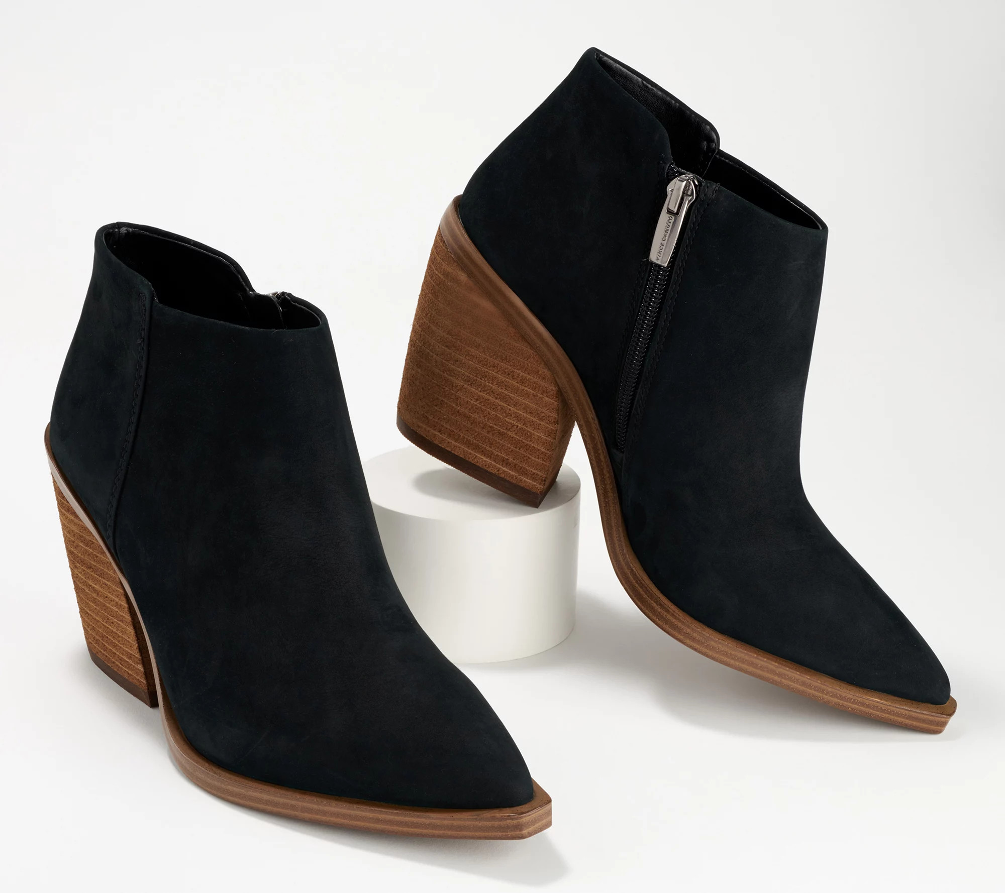 Vince Camuto Leather or Suede Western Booties - Geeanne | QVC