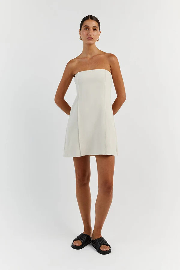 ROWAN BONE STRAPLESS MINI DRESS | DISSH