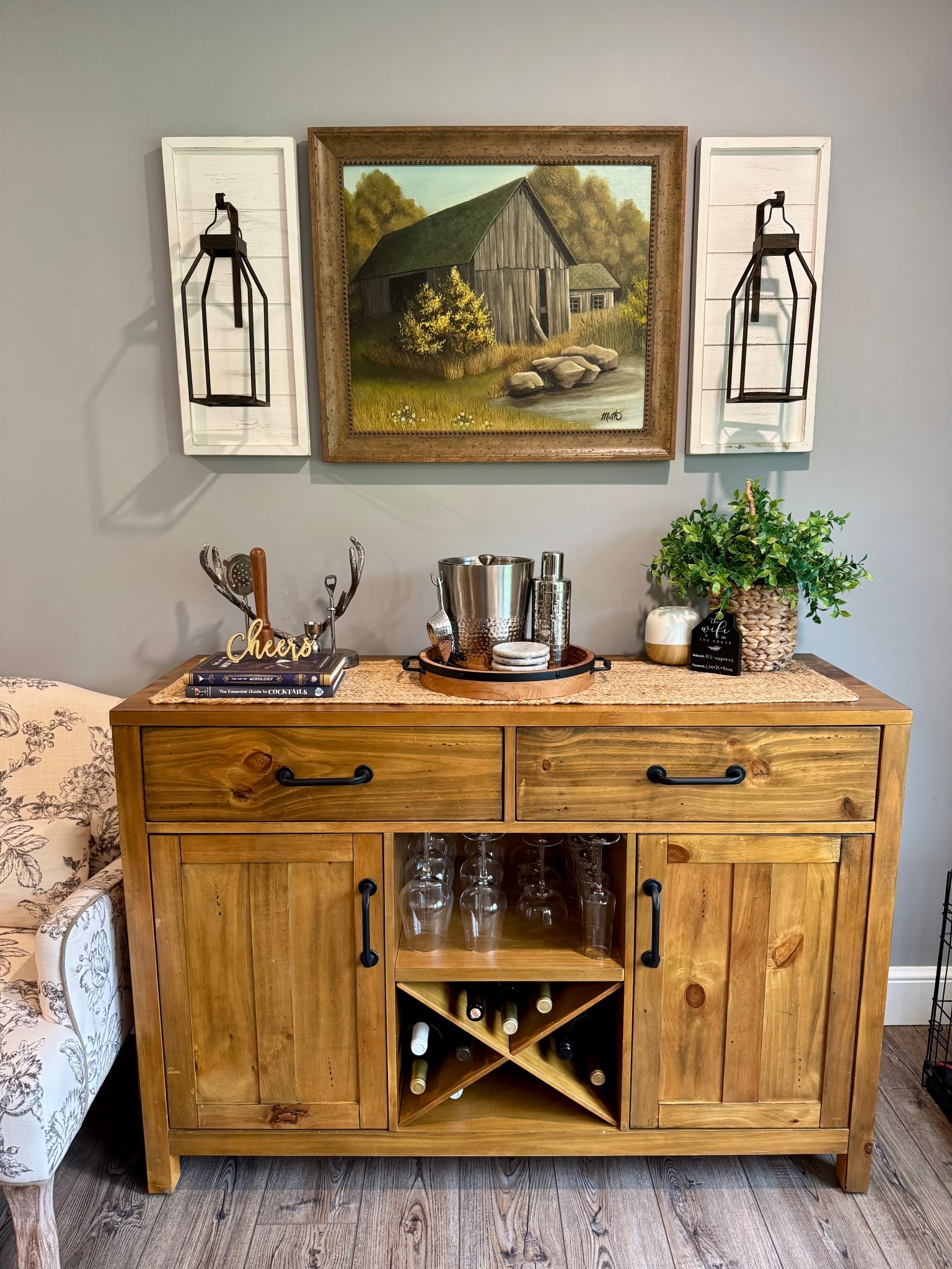 Farmhouse wine bar, farmhouse sideboard, farmhouse bar, wine bar, modern farmhousee

#LTKfoodie #LTKHome