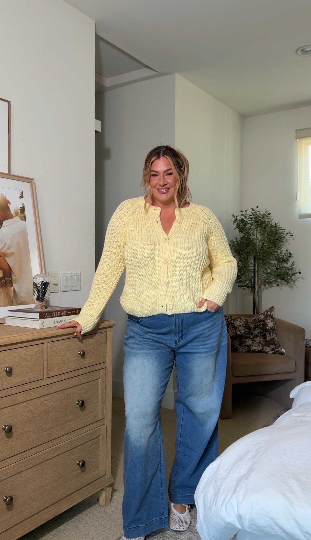 The perfect cozy spring outfit from Amazon 🌼 I’m wearing a 3XL in these pants and an XL in this sweater!! 

#LTKMidsize #LTKSeasonal #LTKootd