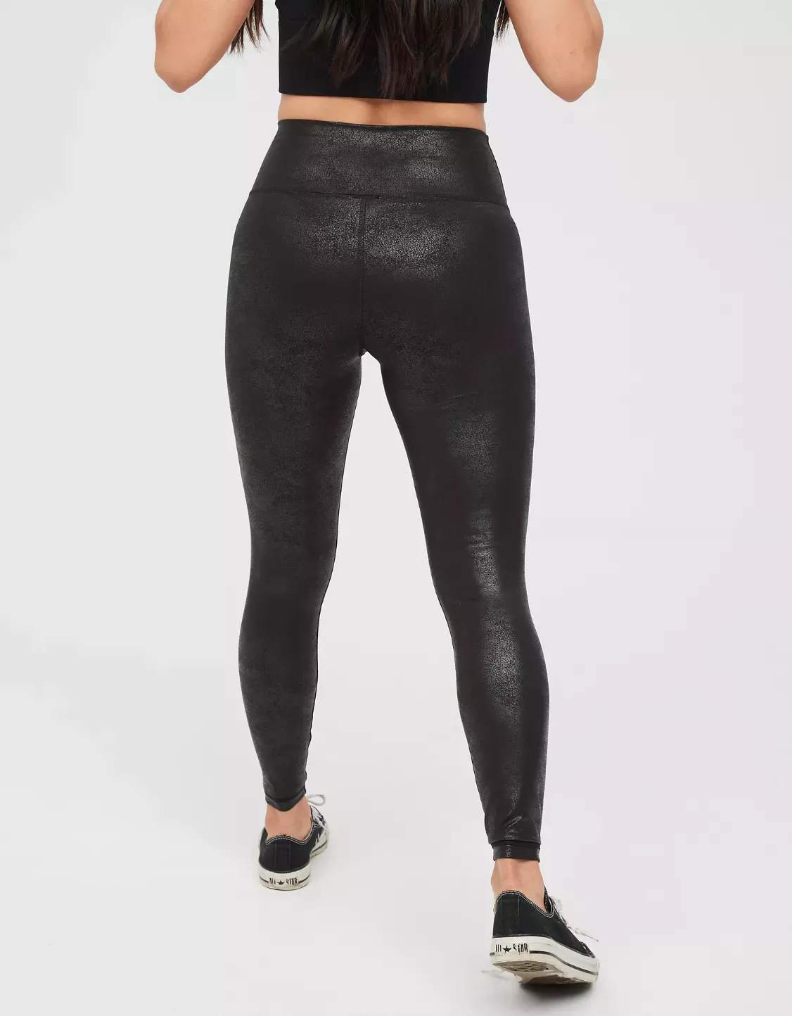 OFFLINE The Hugger High Waisted Crackle Legging  High waisted leather  leggings, Clothes for women, Legging