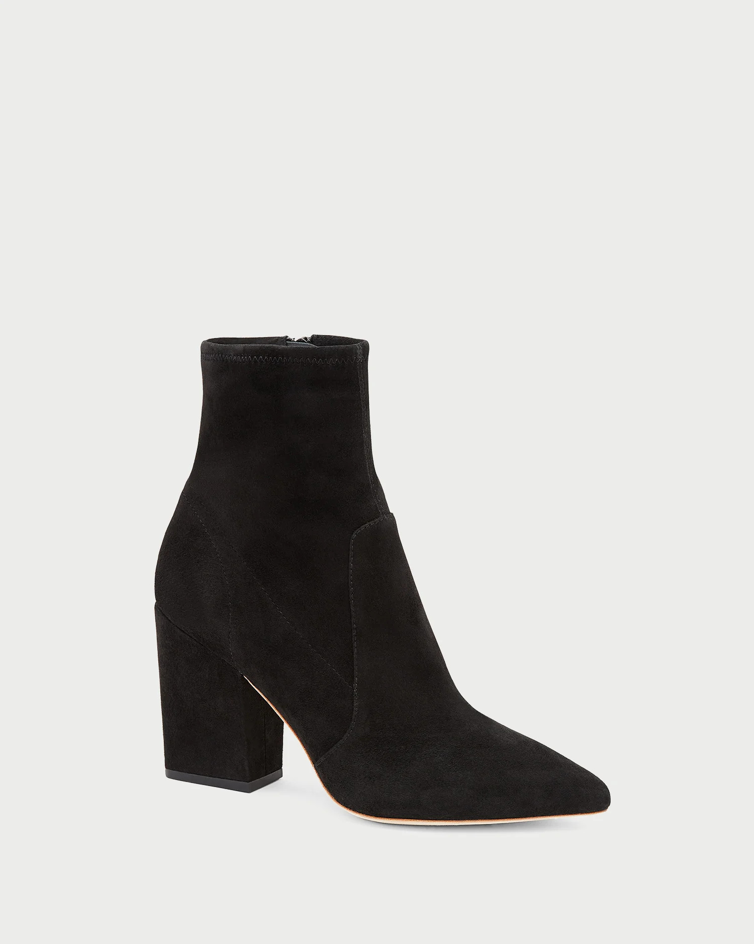Isla Black Suede Slim Ankle Bootie | Loeffler Randall