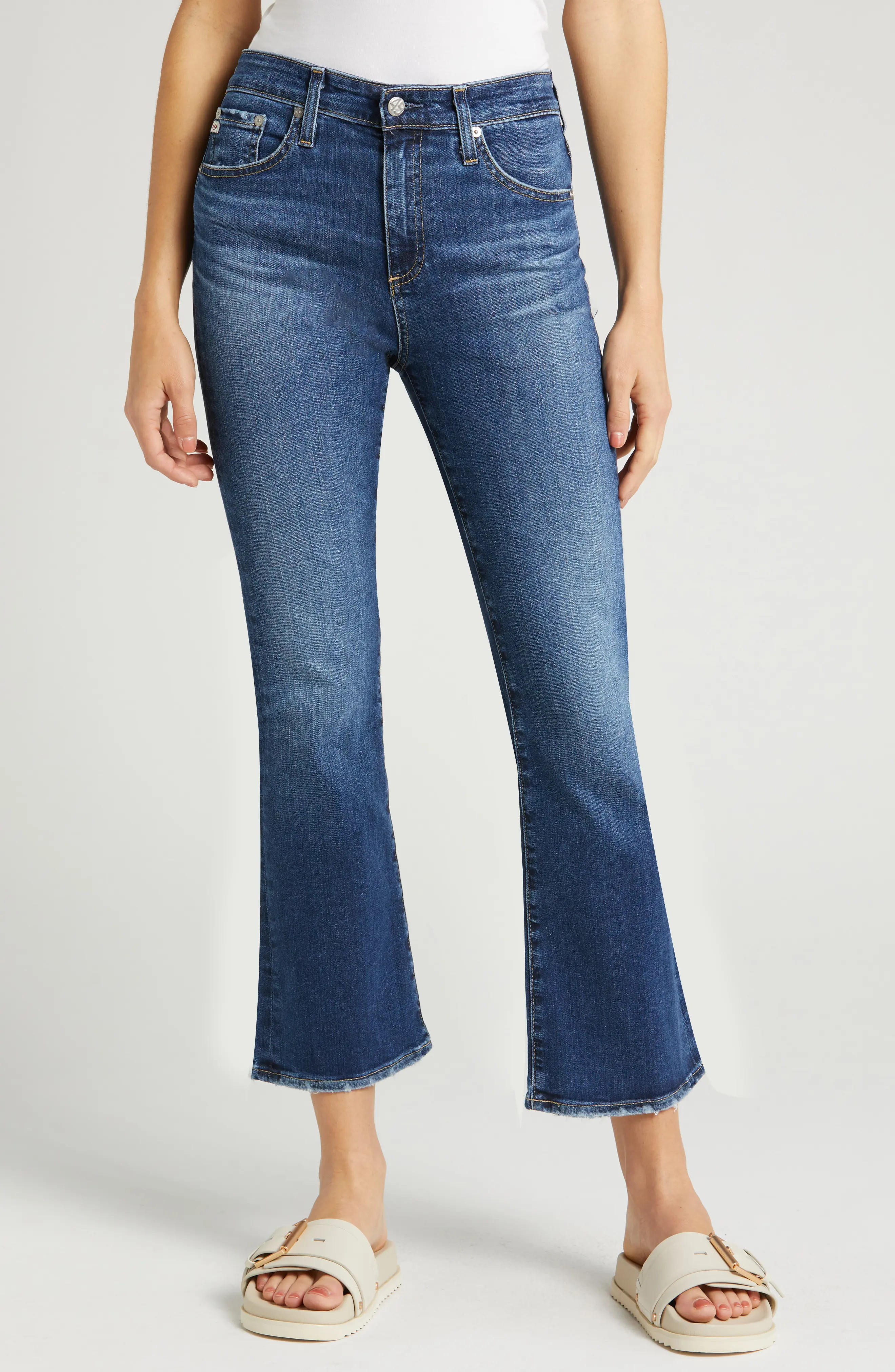 AG Farrah High Waist Crop Bootcut Jeans in 14 Years Collector at Nordstrom Rack, Size 32 | Nordstrom Rack