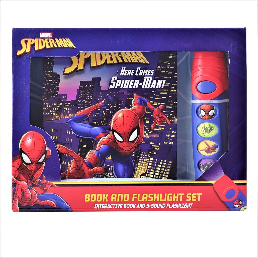 Marvel Spider-man - Pop-Up Board Book and Sound Flashlight Toy Set - PI Kids (Play-A-Sound) | Amazon (US)