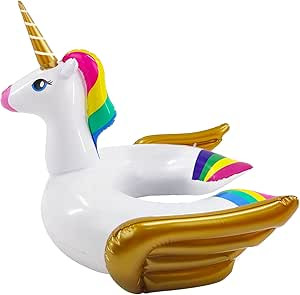iGeeKid Unicorn Pool Float for Kids Inflatable Pool Floaties Unicorn Swimming Ring Ride On Party ... | Amazon (US)