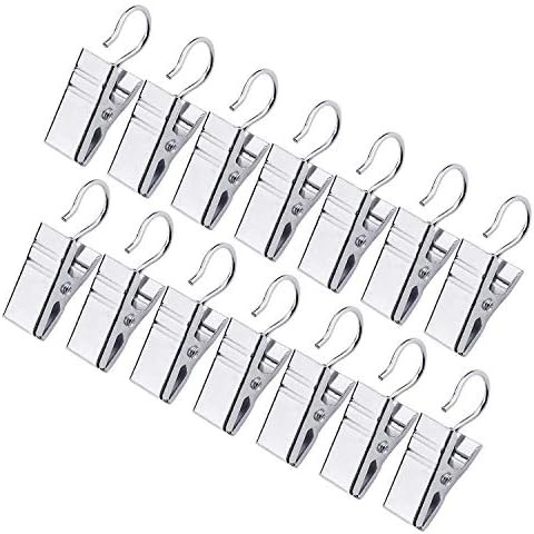 120 Pack Heavy-Duty Hook Clip Set Curtain Clips for Curtain Photos Home Decoration Art Craft Disp... | Amazon (US)