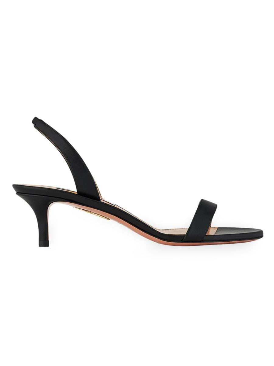 So Nude 50MM Leather Slingback Sandals | Saks Fifth Avenue