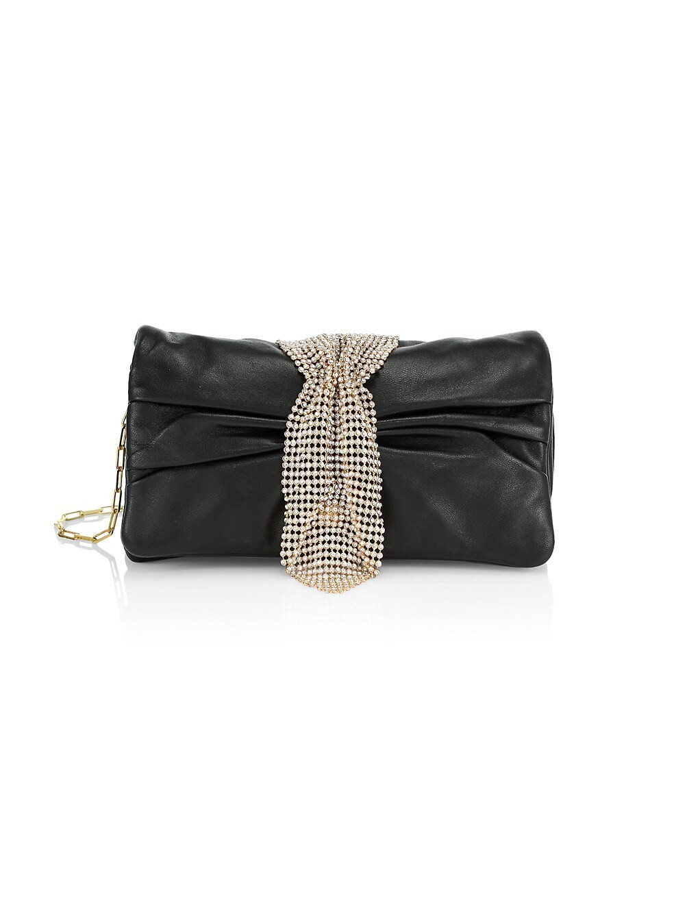 Scintille Convertible Leather & Crystal Clutch | Saks Fifth Avenue
