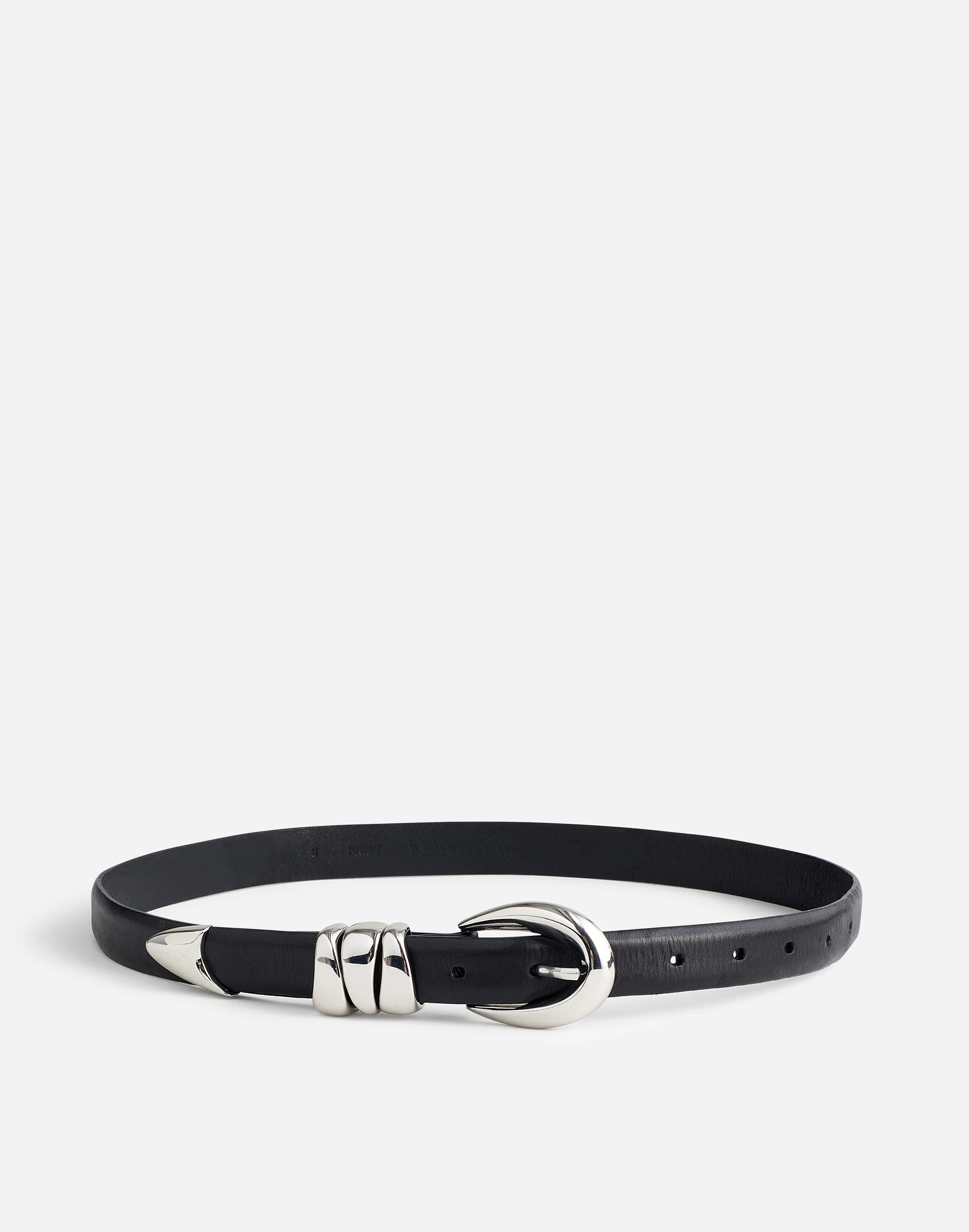 Triple Metal Keeper Belt in Leather | Madewell