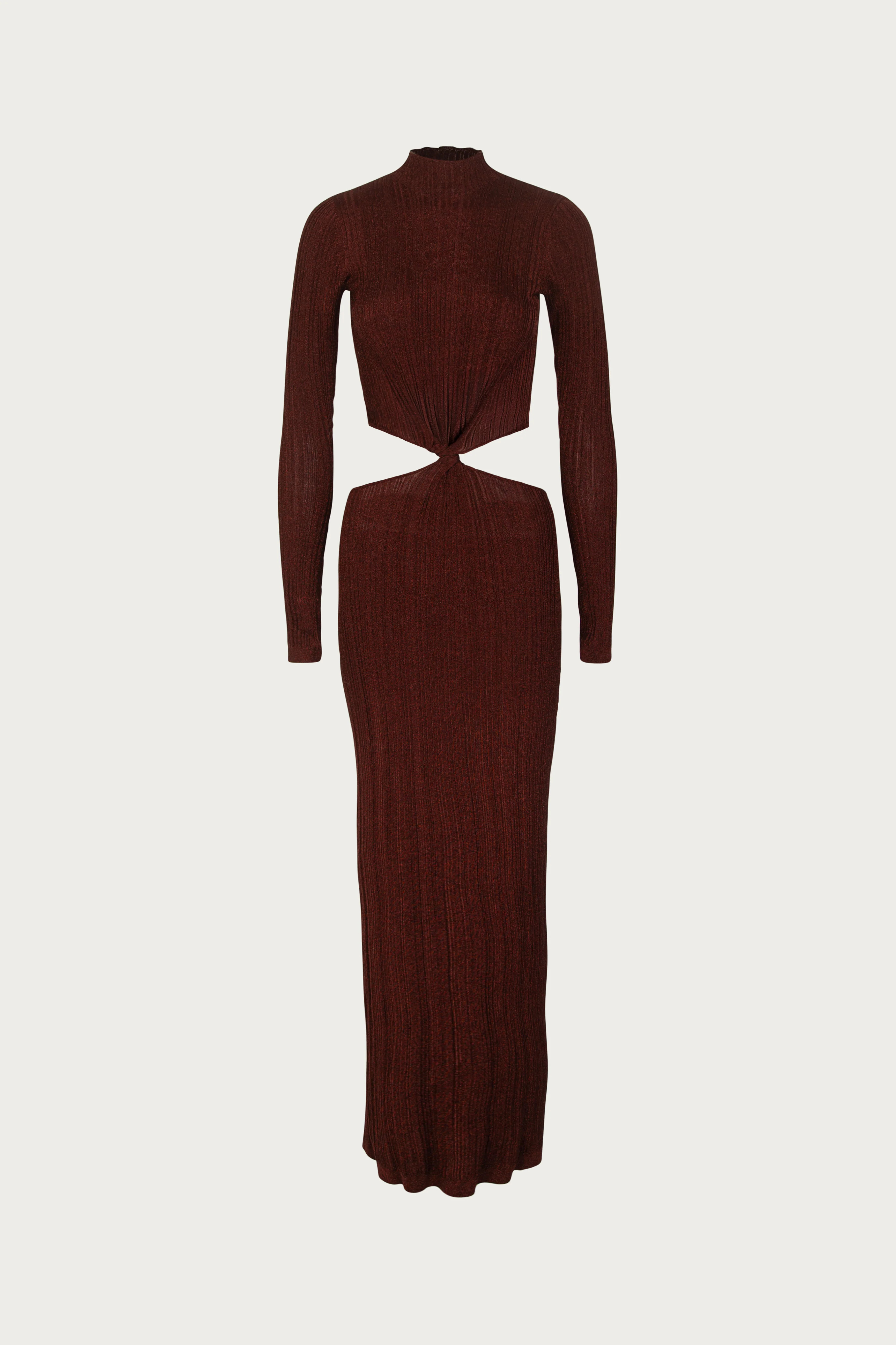 Metallic Twist Maxi Dress (Chocolate Brown) | SAME