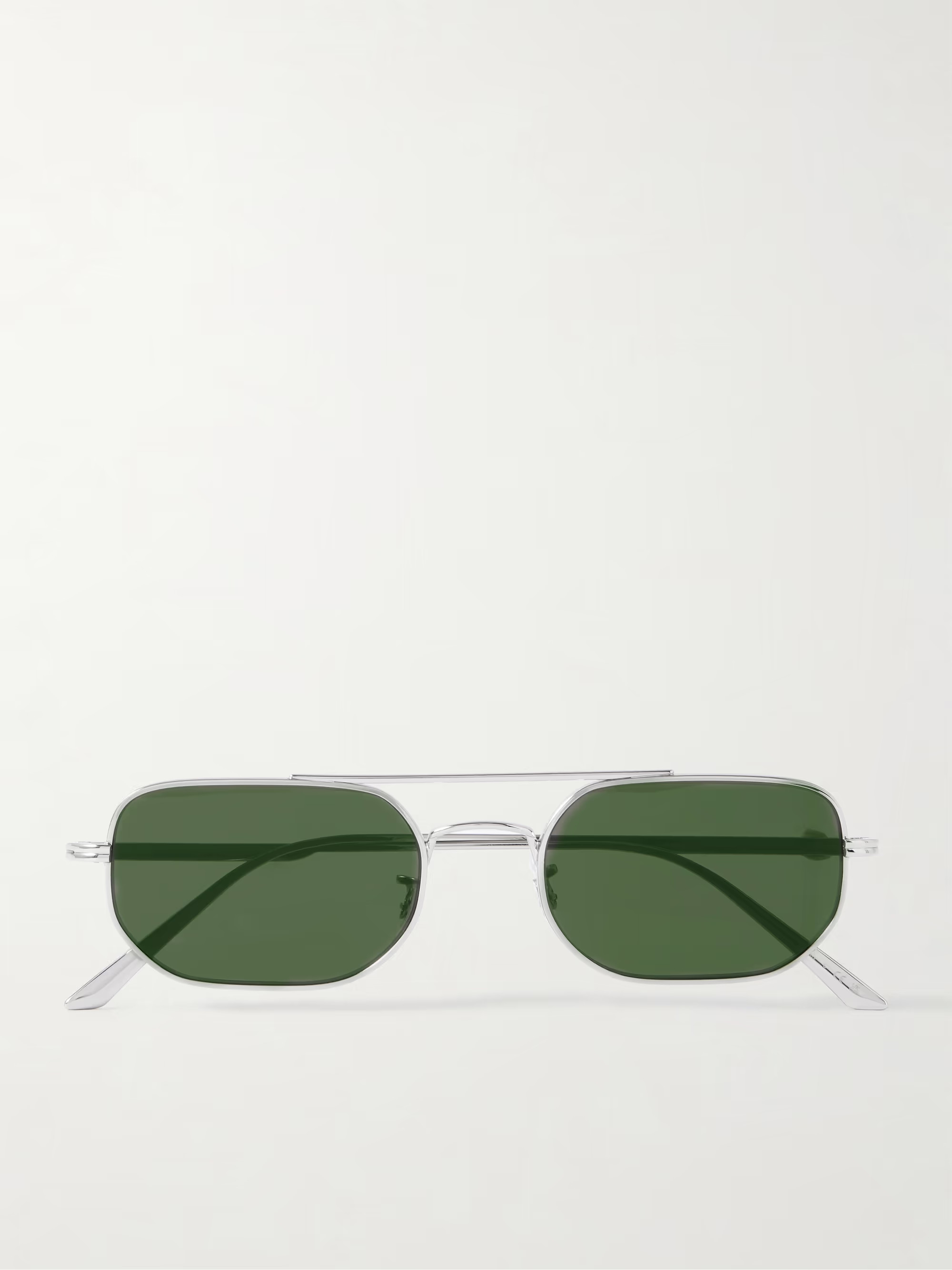 + KHAITE 1989C aviator-style silver-tone sunglasses | NET-A-PORTER (US)