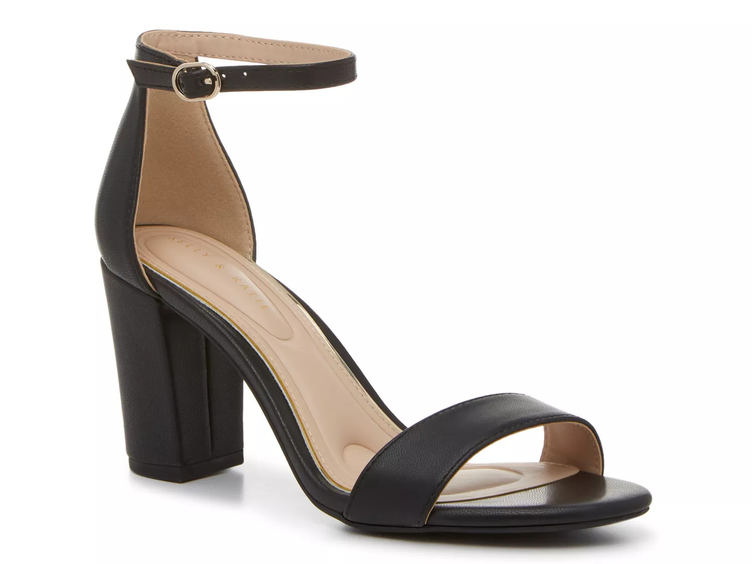 Kelly & Katie Hailee Sandal | Women's | Black Synthetic | Size 8.5 | Heels | Sandals | Ankle Strap | DSW