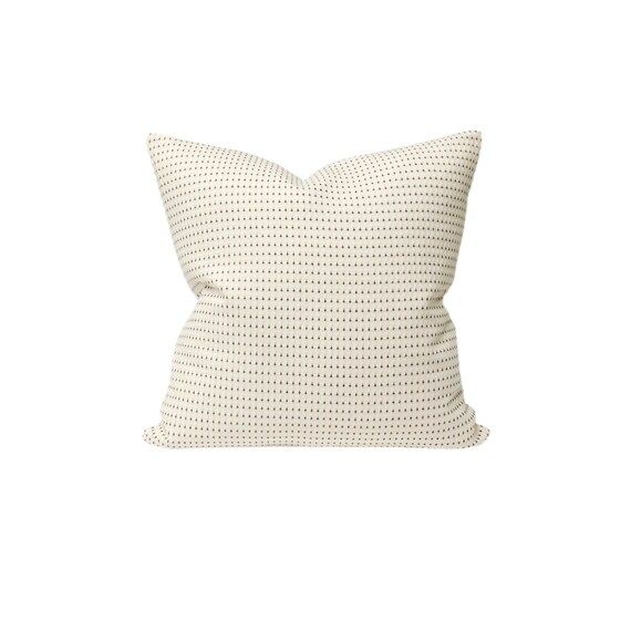 Hand Woven Mini Swiss Cross Pillow Cover + Brown Pattern Pillow Cover + Modern Farmhouse Pillow C... | Etsy (US)
