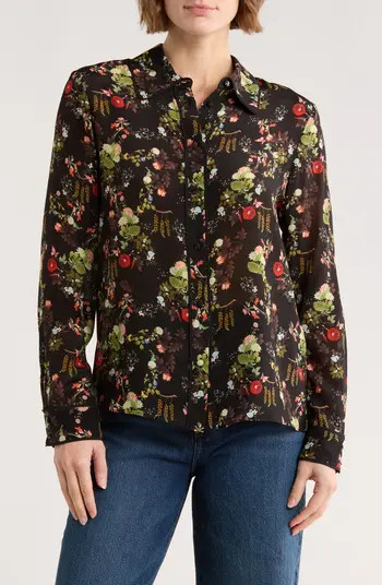 Alice + Olivia Willa Floral Print Silk Blouse | Nordstromrack | Nordstrom Rack