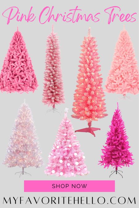 Pink Christmas trees #pinkchristmas  

#LTKhome #LTKSeasonal #LTKHoliday