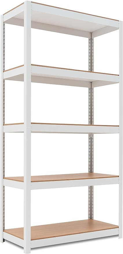 HOMEDANT House 5-Tier Laminated Metal Shelving Unit Adjustable Storage Utility Rack Heavy Duty Sh... | Amazon (US)