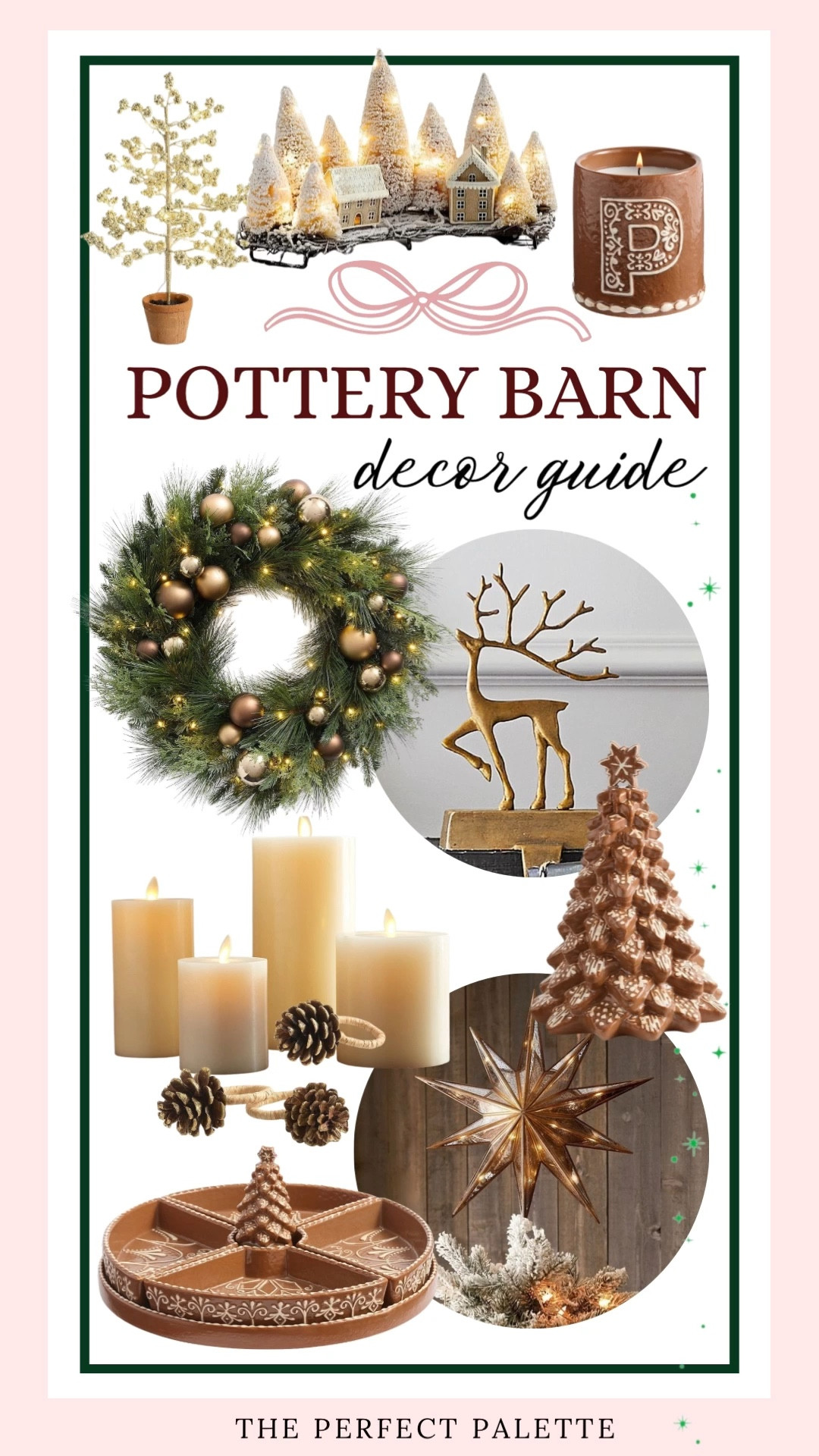 Pottery Christmas Decor, Classic Christmas decor with beautiful browns and golds, an ornament-filled wreath, and the prettiest #christmastree topper! total must-haves for the season. 
//
Pottery Barn, brown Christmas decor, Christmas table, Pottery Barn home, Christmas decor, Christmas tablescape 

Candles, Christmas tree, Christmas tree topper, gingerbread decor, bottle brush trees, Christmas stocking, Christmas stocking holder, 

Holiday tablescape, Christmas place setting, Holiday place setting, Place setting, Christmas party, Christmas centerpiece, Holiday centerpiece. holiday party, holiday table. 

Gold Christmas decor
Snowflake decor 

#LTKFindsUnder100  #LTKSaleAlert #LTKSeasonal


#LTKGiftGuide #LTKHoliday #LTKHome