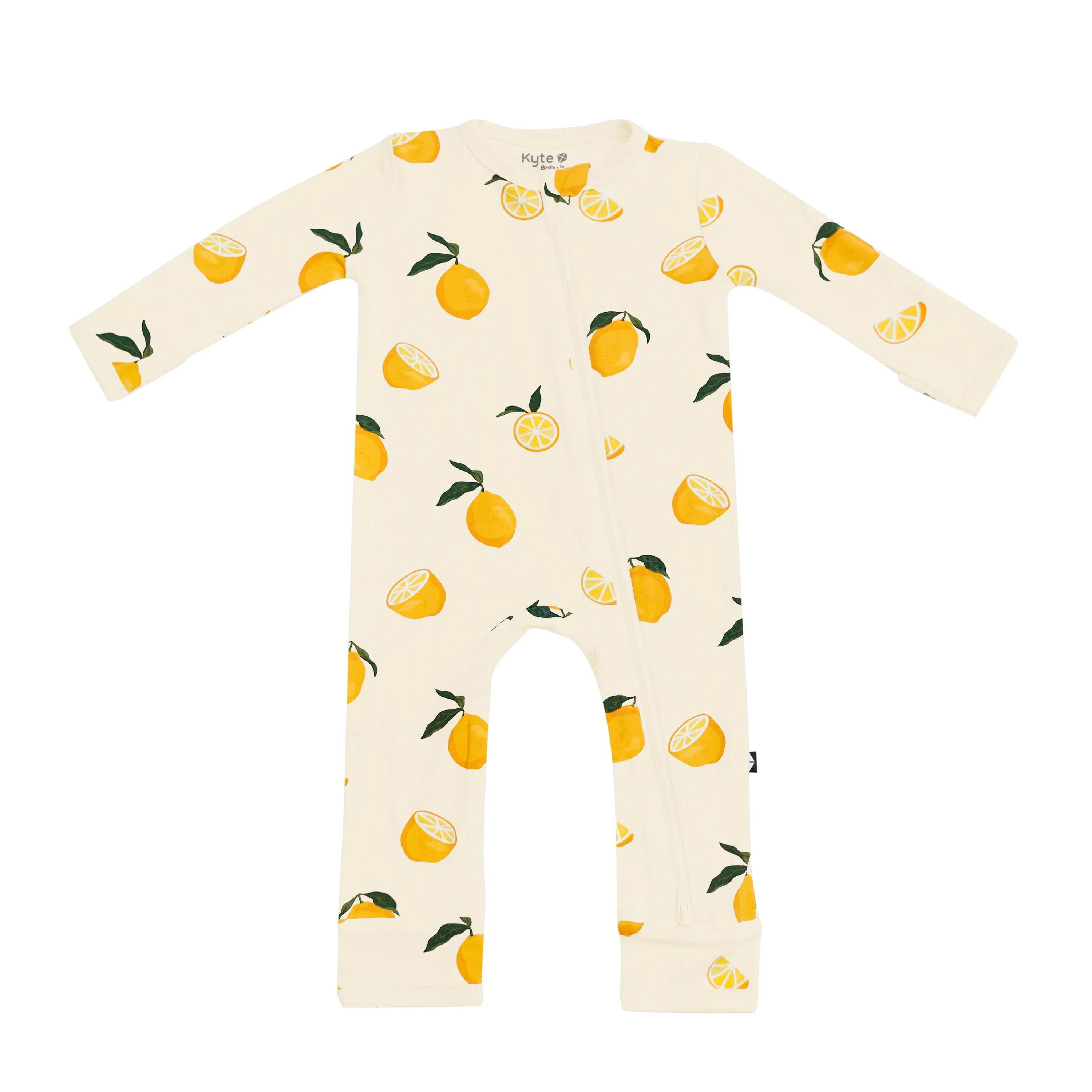 Zippered Romper in Lemon | Kyte BABY