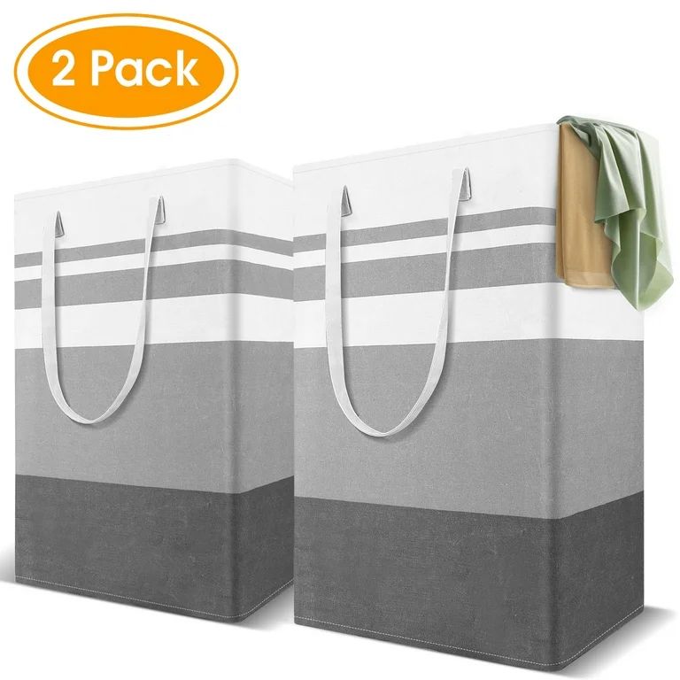 2Pack 75L Large Freestanding Laundry Hamper, iFanze Collapsible Laundry Basket Hamper with Handle... | Walmart (US)