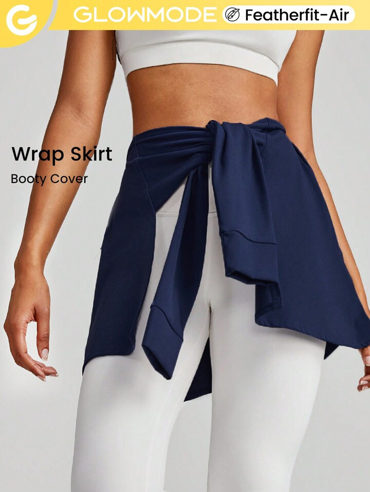 GLOWMODE FeatherFit™-Air Tie Up Wrap Up Pleated Skirt Dance Training Daily | SHEIN