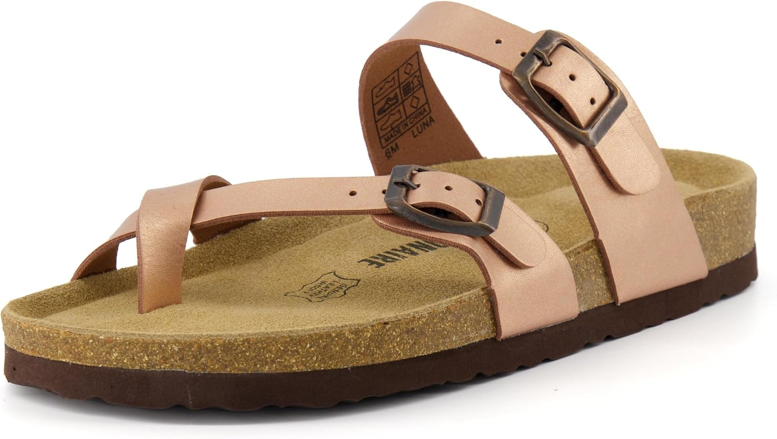 CUSHIONAIRE Women's Luna Cork Footbed Sandal With +Comfort | Amazon (US)
