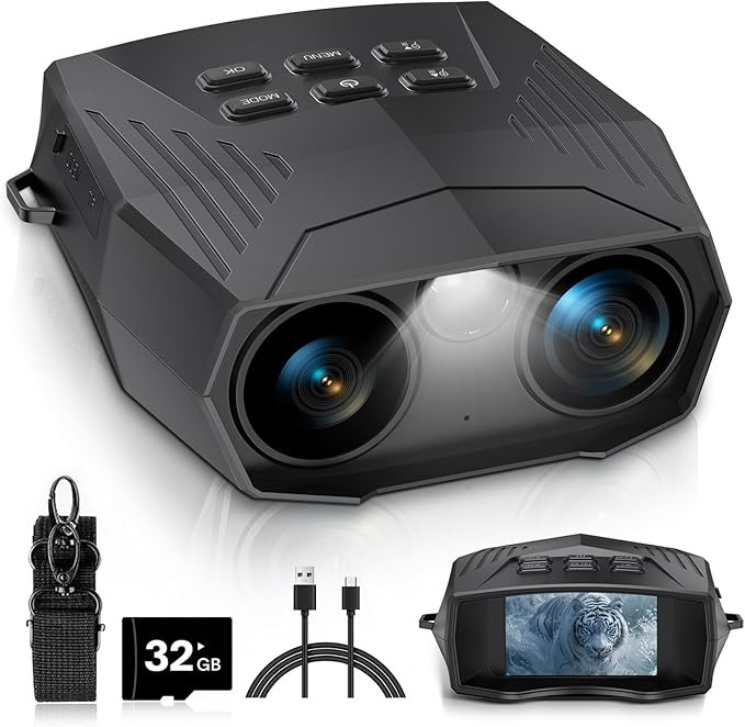 Night Vision Goggles - 5K Night Vision Binoculars for Adults, 5000mAh Rechargeable Infrared Binoc... | Amazon (US)