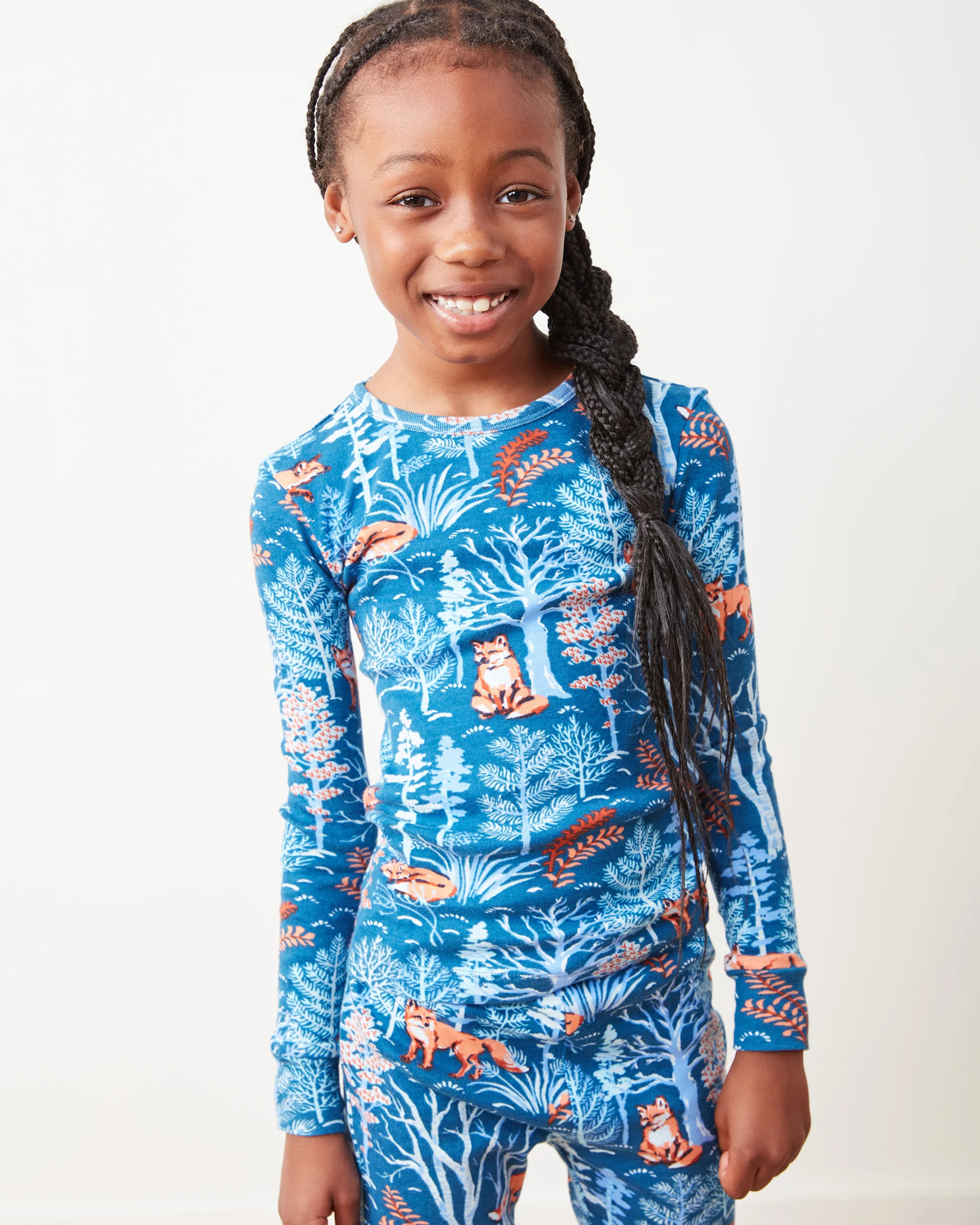 Fox & Folklore - Kids PJ Set - Indigo | Printfresh