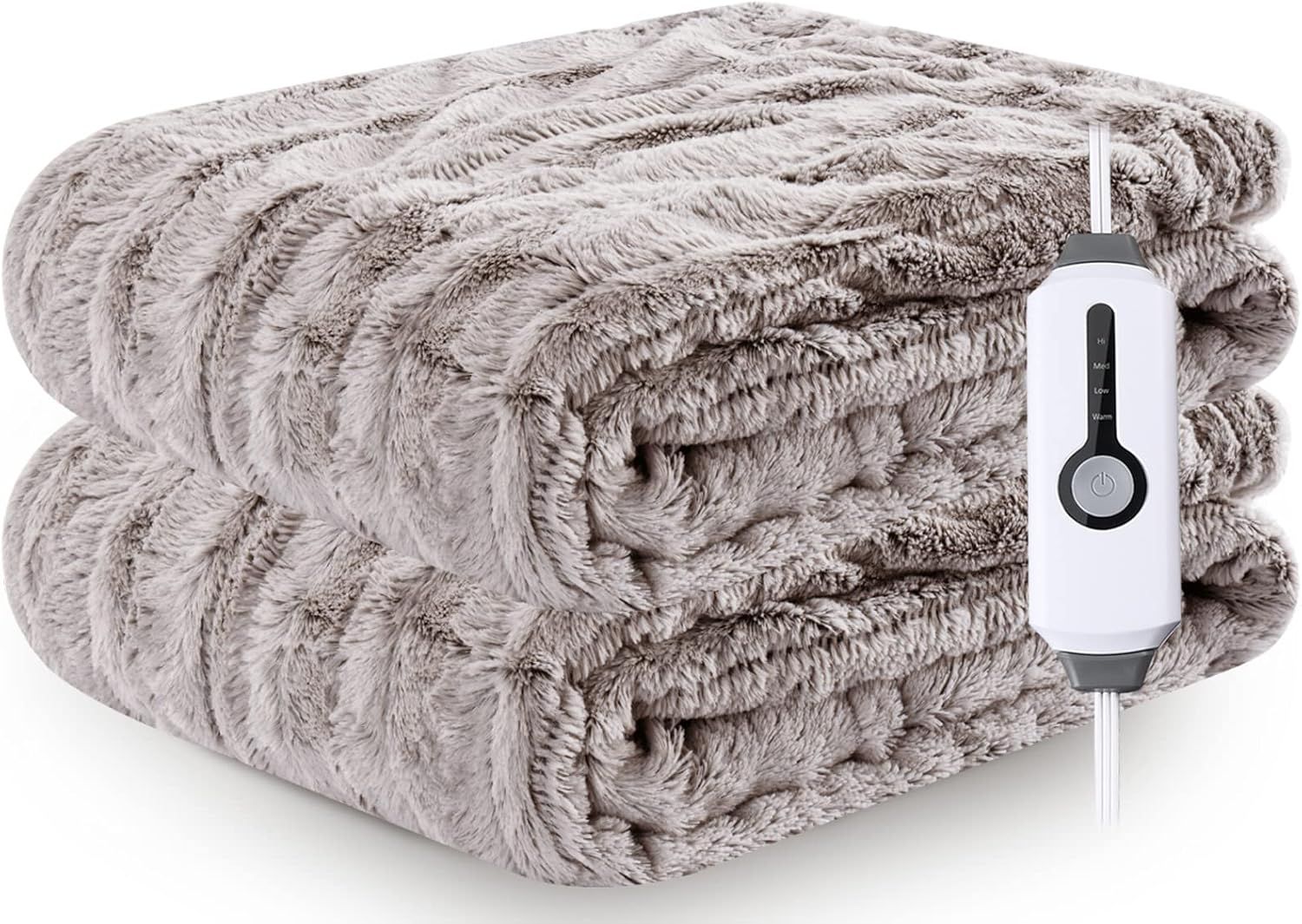 Electric Heated Throw Blanket Luxurious Faux Fur 50" x 60", 4 Fast Heating Levels & 3 Hours Auto ... | Amazon (US)