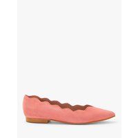 John Lewis & Partners Hattie Scallop Flat Heel Court Shoes | John Lewis UK