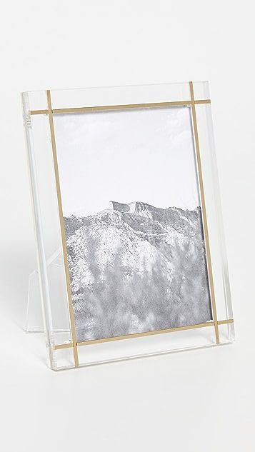 Lucite Frame with Brass Inlay | Shopbop