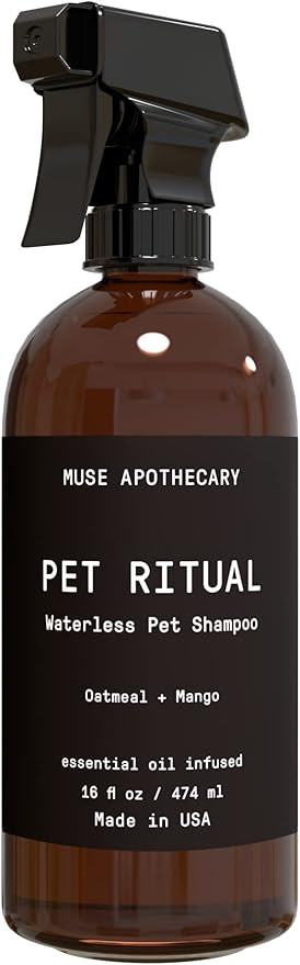 Muse Apothecary Pet Ritual Aromatic Waterless Shampoo for Pets - No Rinse Dog Shampoo - Waterless... | Amazon (US)