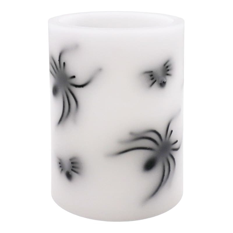 Spellbound Spider Embedded LED Pillar Candle, 3x4 | At Home