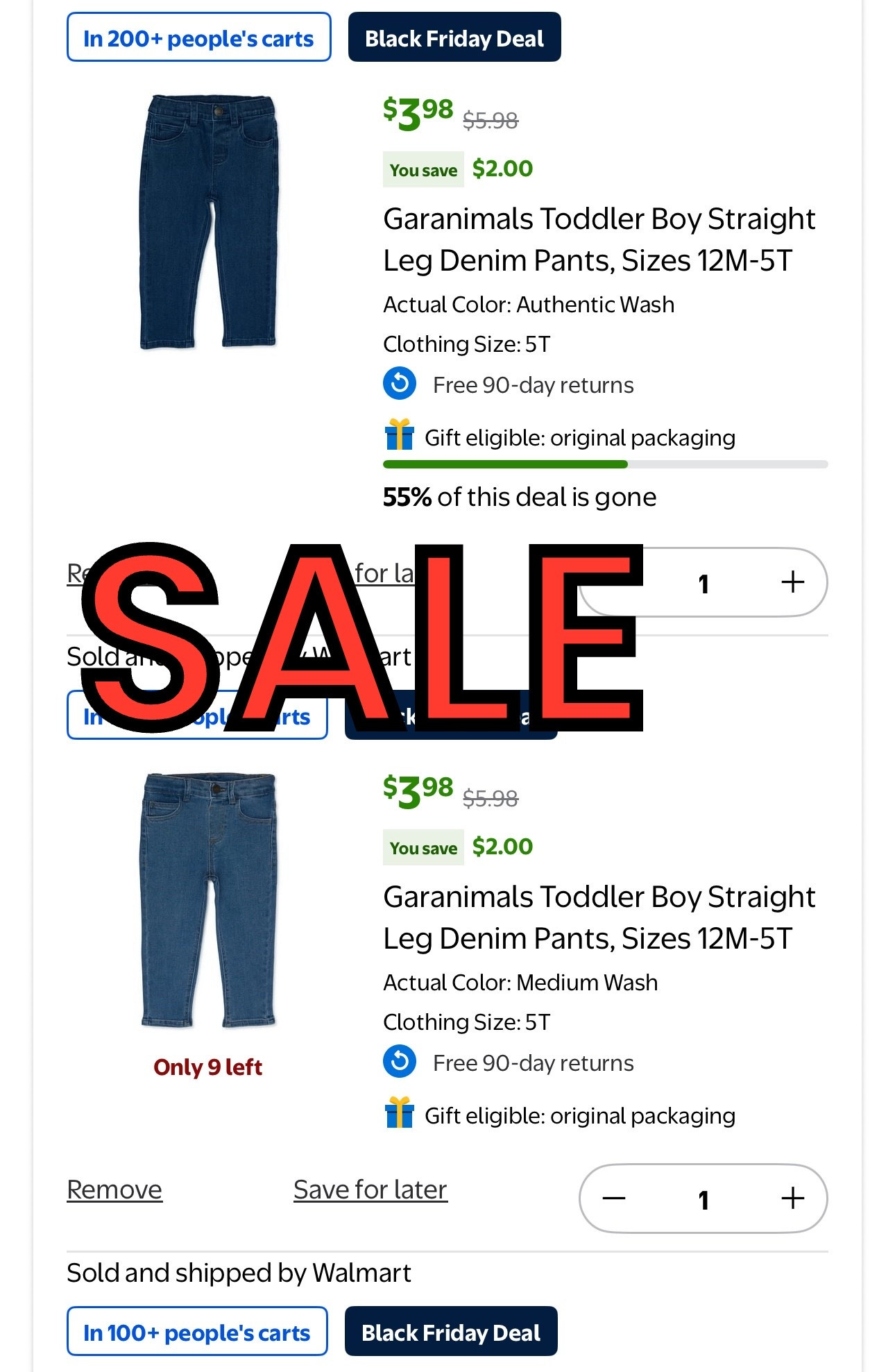 Jeans for toddler boys under four dollars each! For different colors

#LTKCyberWeek #LTKSaleAlert #LTKKids