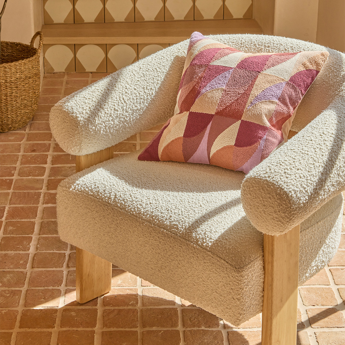 Ollie Boucle Occasional Chair [MUSLOLLCH23] | Pillow Talk AU