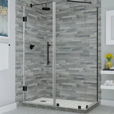 Bromley 30" x 72" Rectangle Hinged Shower Enclosure | Wayfair North America