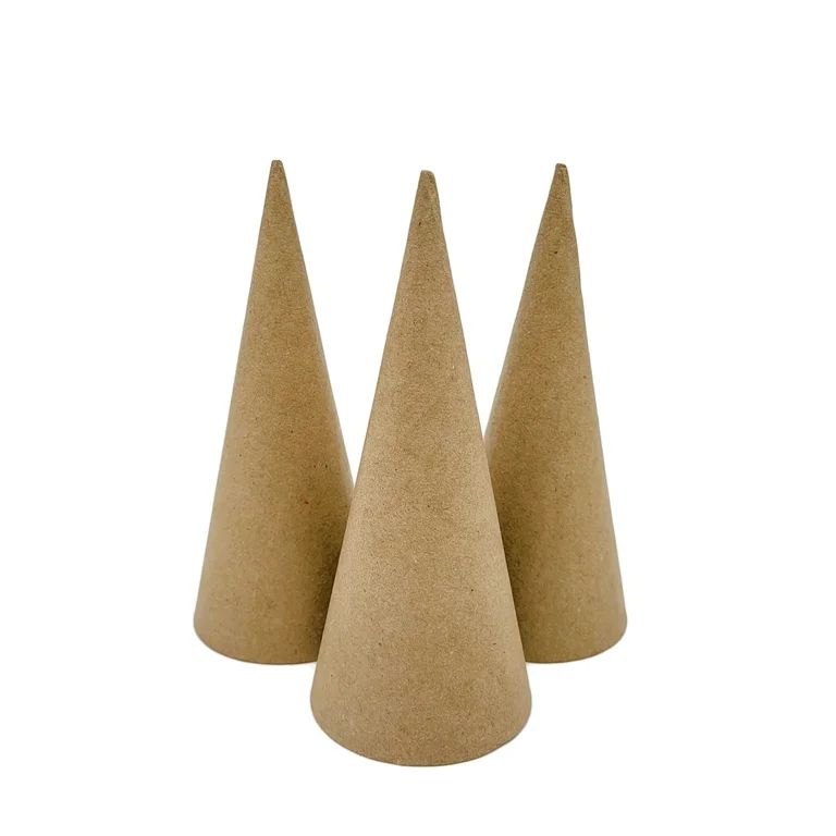 AllStellar Paper Mache Cones Open Bottom 7X3 in. Set of 3 (Small) - For DIY Art Projects, Crafts ... | Walmart (US)