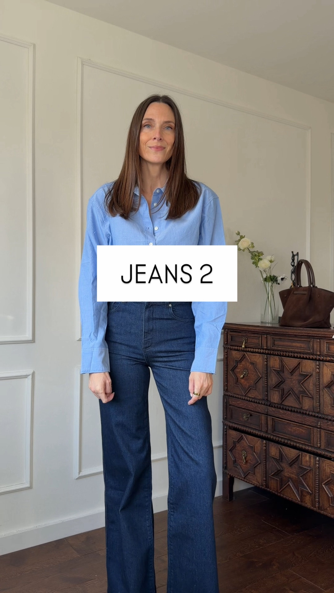 I’m wearing a UK 8 in the jeans and a small in the shirt. It is very oversized 

#LTKootd #LTKSeasonal #LTKgrwm