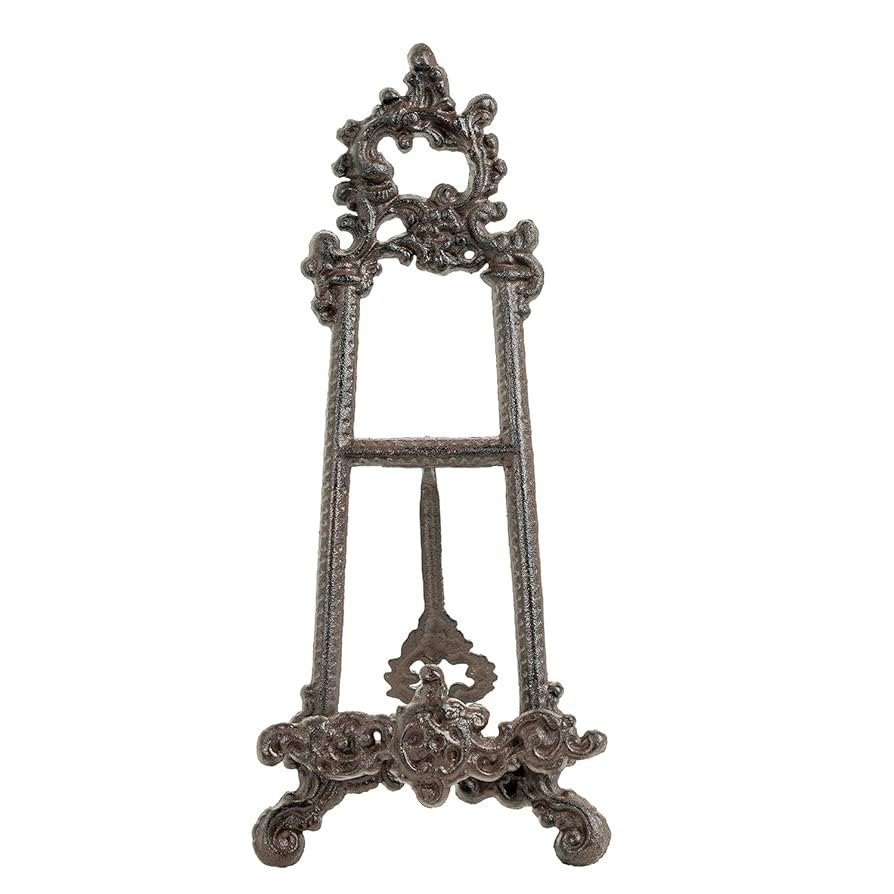 Sungmor Vintage Cast Iron Cookbook Stand, Small Ornate Easel Fleur De Lis Stand, 15.5" Tall Antiq... | Amazon (US)