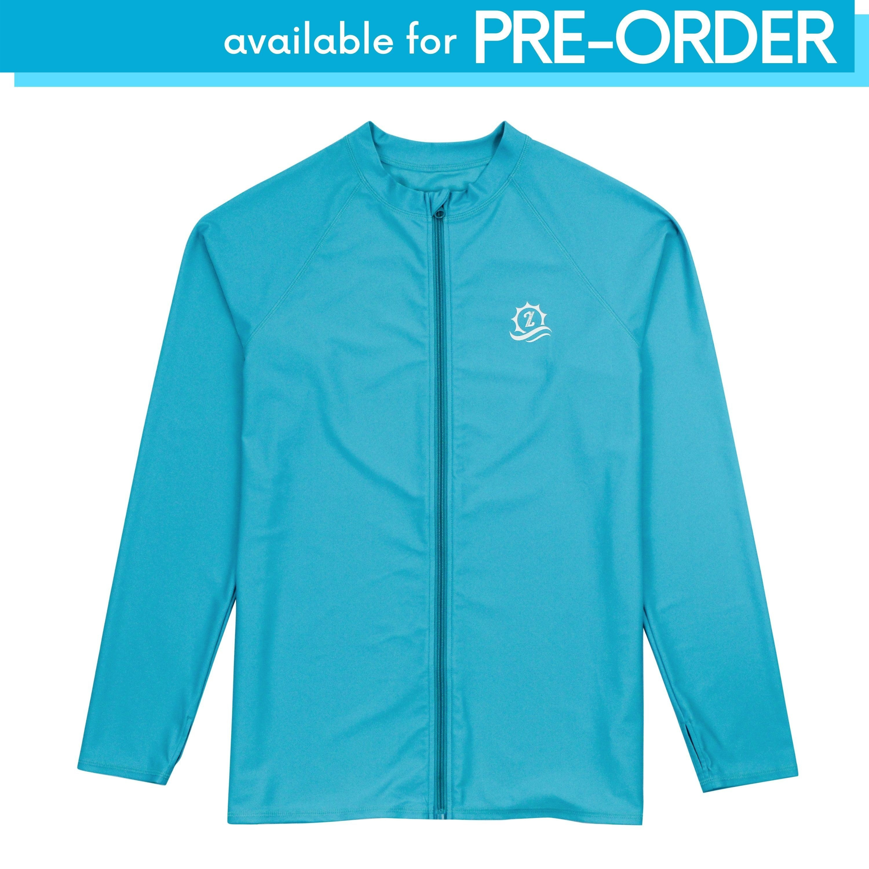 Men's Long Sleeve Rash Guard | "Scuba Blue" | SwimZip