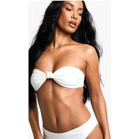 Womens Swimwear Essentials Bandeau Bikini Top - White - 12 | boohoo (US & Canada)