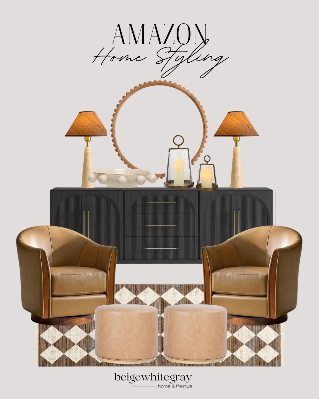 Amazon home finds, Amazon home decor, Amazon favorites, Amazon furniture, Amazon decor, Amazon lighting, woven baskets, leather accent chair, cordless table lamps, checkerboard rug, black sideboard, home organization, designer Amazon finds, neutral home decor, modern traditional home, living room inspiration, affordable home decor, entryway decor, Amazon must haves, home decor inspiration

#LTKHome
