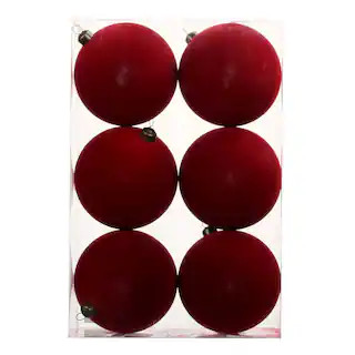 6 Pack 4" Flocked Shatterproof Ball Ornaments by Ashland® | Michaels | Michaels Stores