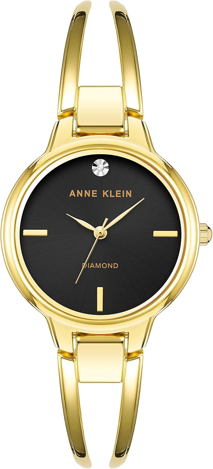 Anne Klein Women's Genuine Diamond Dial Bangle Watch | Amazon (US)