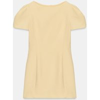 Zara - Pleated Short Dress With Pockets - Pastel Yellow - S - Woman | Zara UK