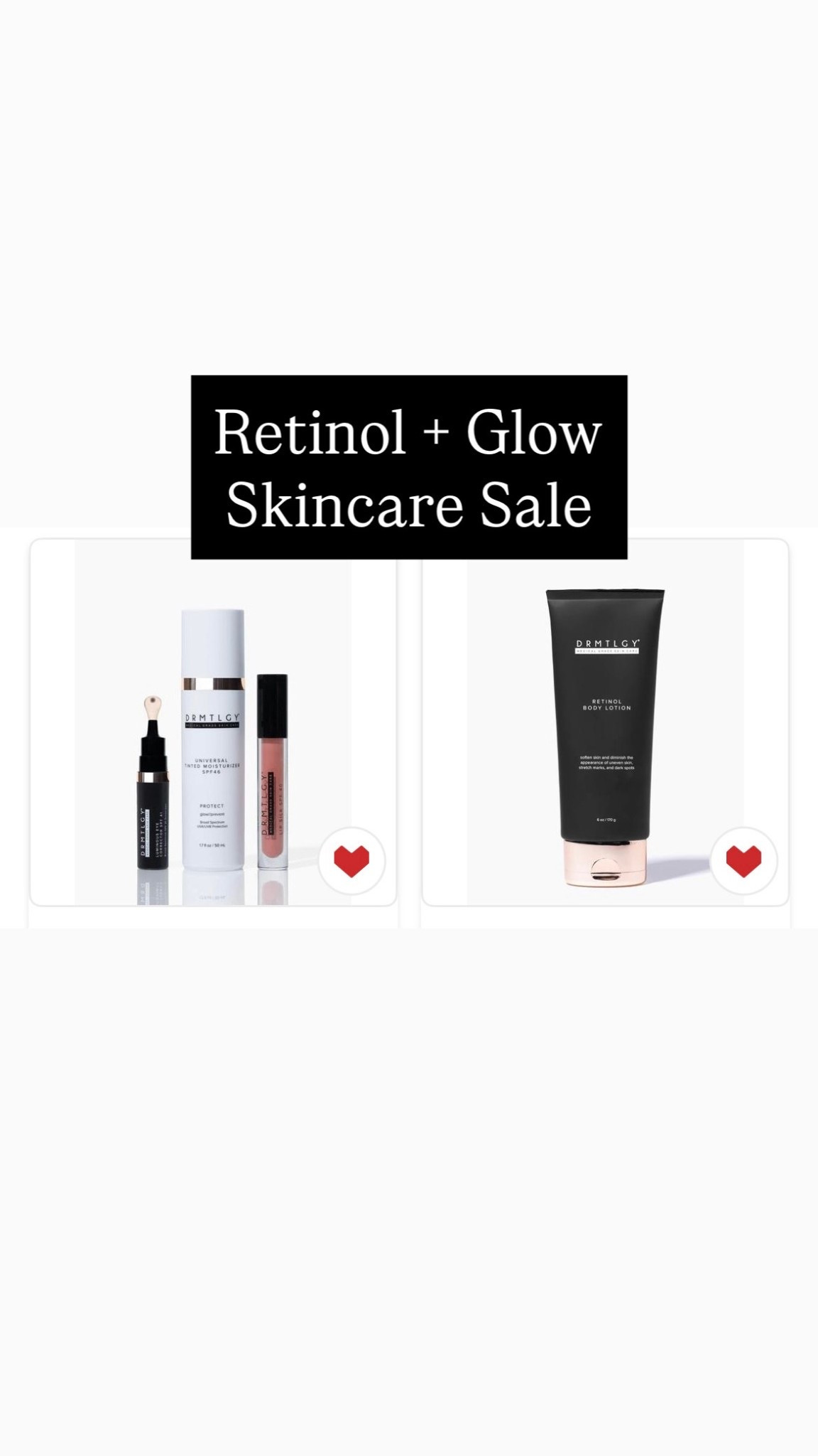 Retinol body lotion
Skincare sale
Glowy skincare 
Tinted SPF
lip oil


#LTKBeauty #LTKSaleAlert #LTKValentine