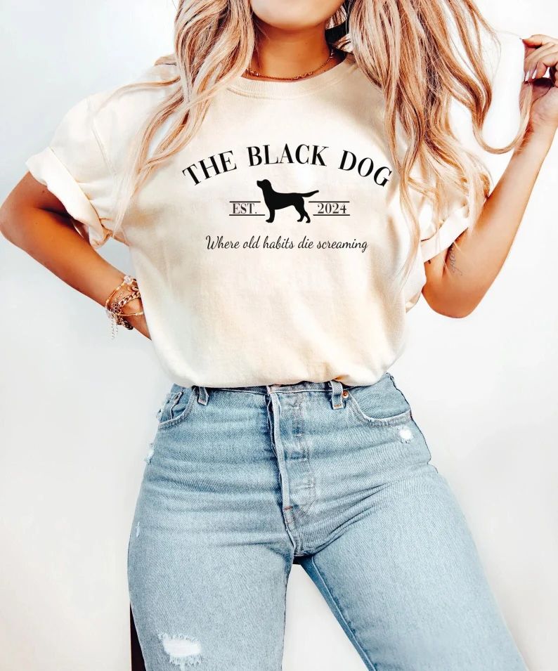 The Black Dog Shirt, New Album Era Shirt, Ts New Album Shirt, TTPD Merch, Trend Shirt, Trendy Con... | Etsy (US)